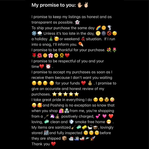 My Poshmark Promise - Picture 1 of 1